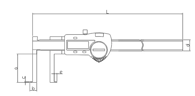 13-200 Mm Digital Caliper Stainless Steel Digital Inside Groove Type ...