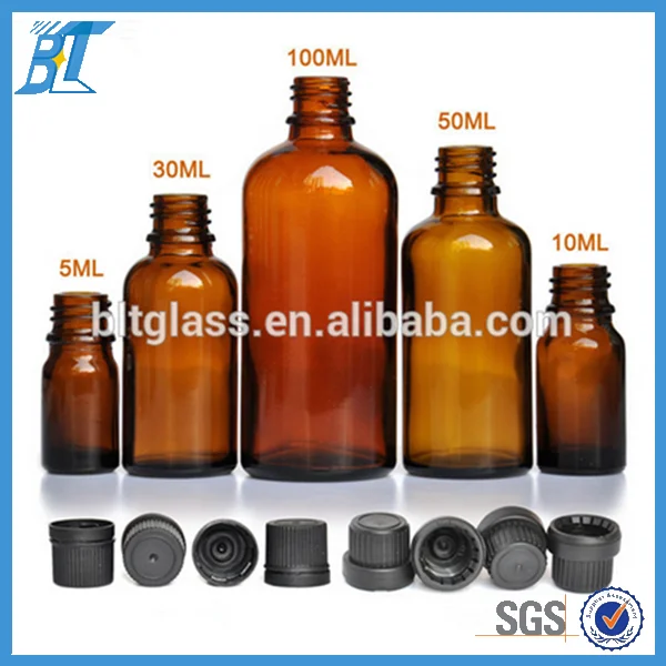 amber reagent glass bottle