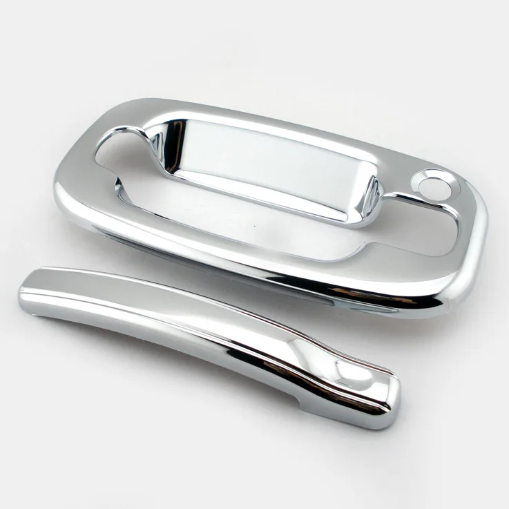 For Chevy 07-13 Silverado Chrome 4Drs Handle W//Pskh+Tailgate Cover With Keyhole