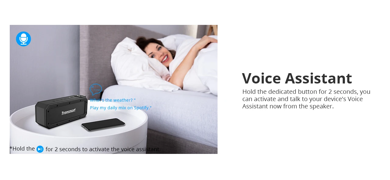 2020 Tronsmart Element Force+ Portable Bt Speaker with IPX7 Waterproof, Bass Sound, Supports TWS - ANKUX.COM