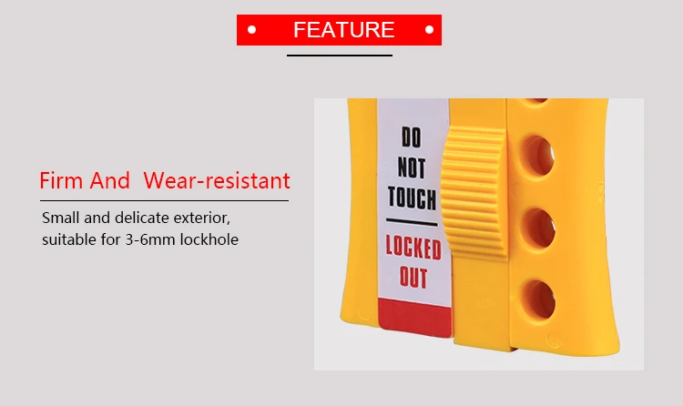 BOSHI New Product 4 Holes Nylon Body Material Lockout Hasp For Workplace
