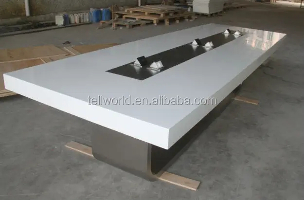 Modern White Meeting Table luxury Conference Table 