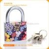 Yalian moon key flower pattern painted high security iron padlock