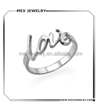 personalized script name rings