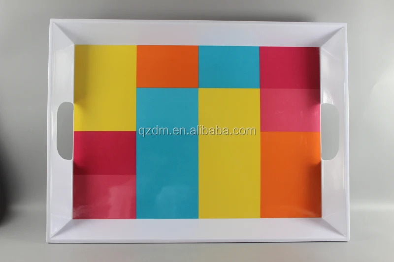 51.4x38cm melamine big tray with two handle 20inch
