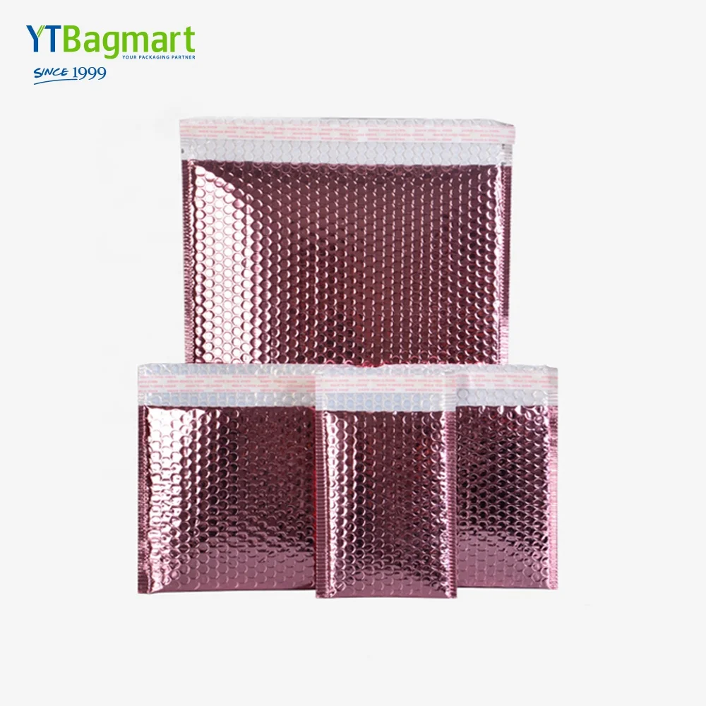 
Manufacturer Metallic Rose Gold Glamour Bubble Mailers Padded Envelopes Shipping Mailing Bag 