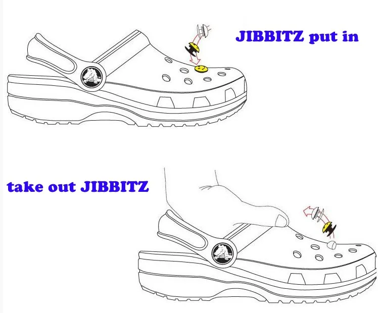 how do you put jibbitz in crocs