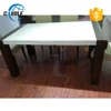 malaysian natural marble top solid wood legs dining table