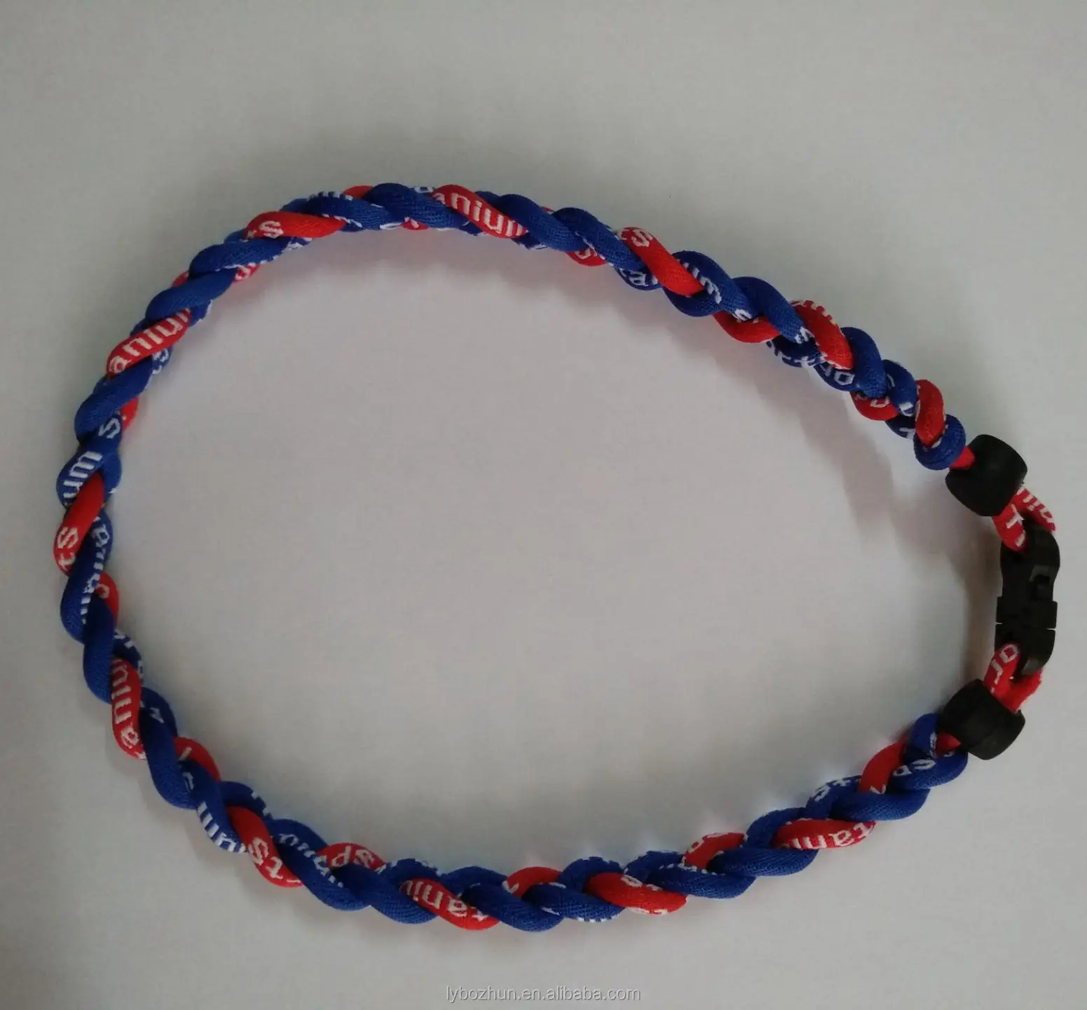 Wholesale Tornado Braided Rope Necklace Sports Titanium 3 Rope Braided