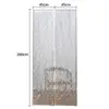 NAPEARL white sheer leaves embroidered door curtain set