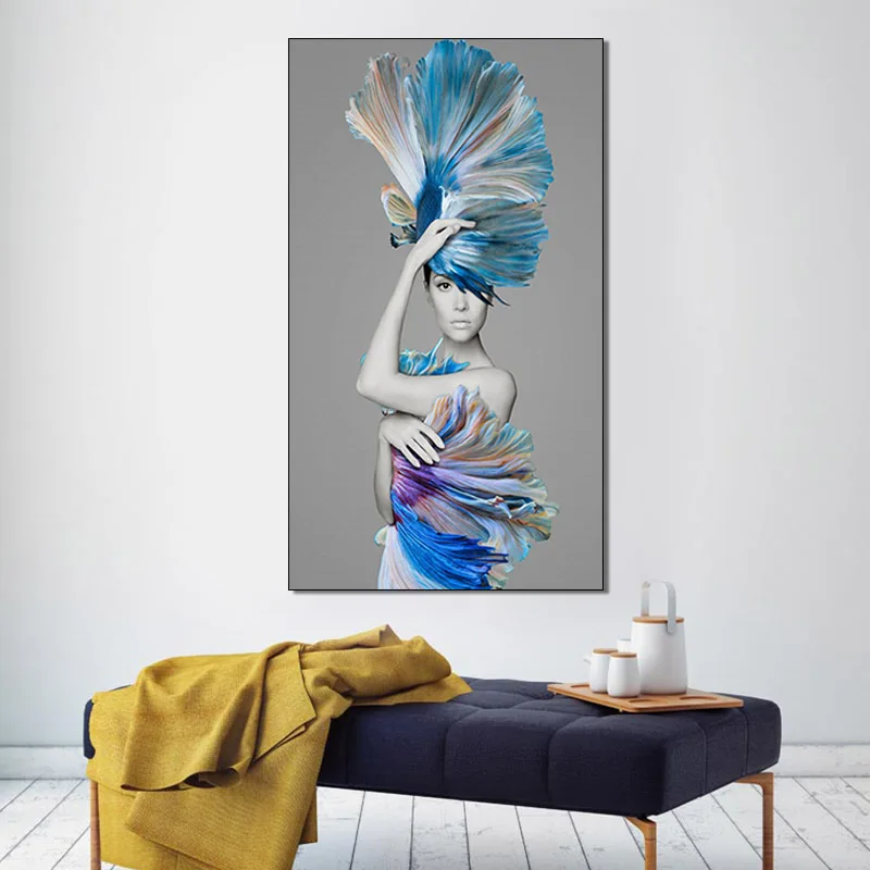 入口门廊装饰画抽象走廊末端走廊吊画轻豪华竖版现代简约