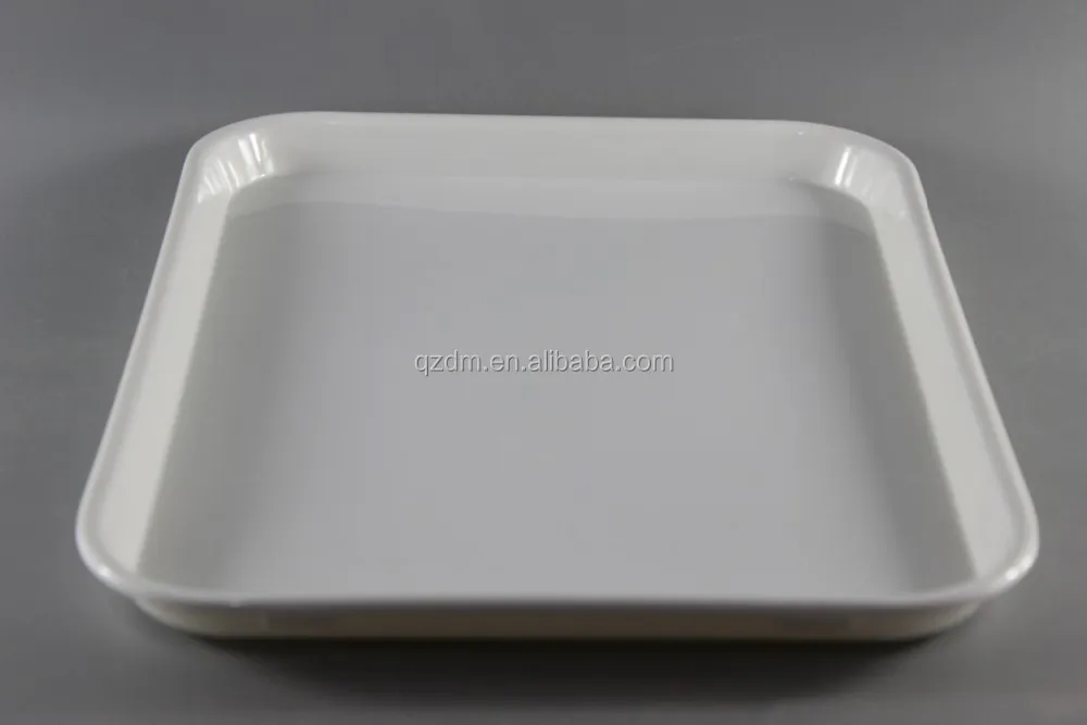 White Melamine Rectangle Tray/Square Melamine Serving Tray
