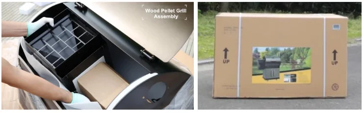 Outdoor trolley electric digital 7 in 1 barbecue master wood pellet smoker wood pellet grill bbq