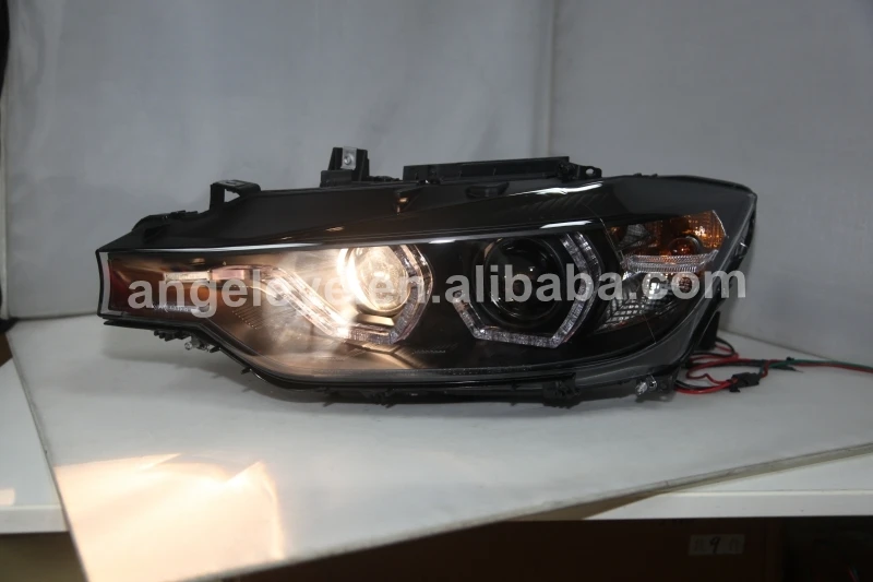 LED Angel Eyes Headlight For BMW F30 F35 318 320 325 328 330 335 2013-2015 Year SN For Original car halogen types