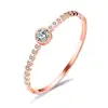 High quality cheap custom rose gold filled cubic zirconia stainless steel bracelets for woman