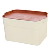 Cheap Large multi purpose book storage box,orange plastic storage bin,under bed storage