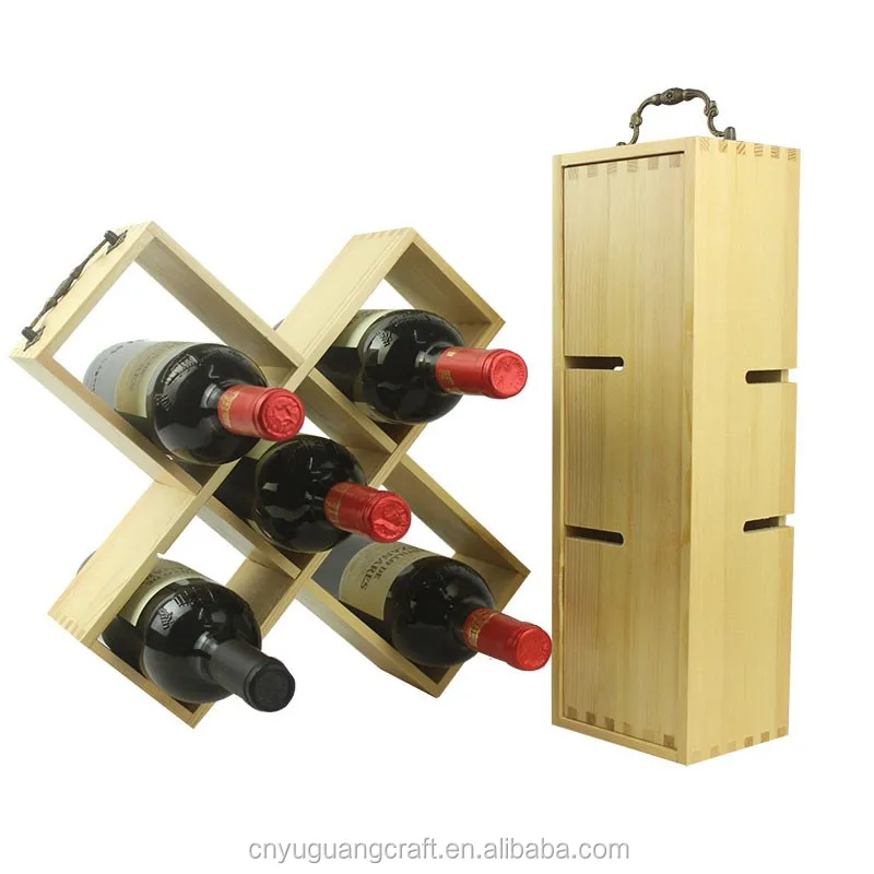 Bottle Wood Wine Collection Box Crate Case Gift Storage Container Holder
