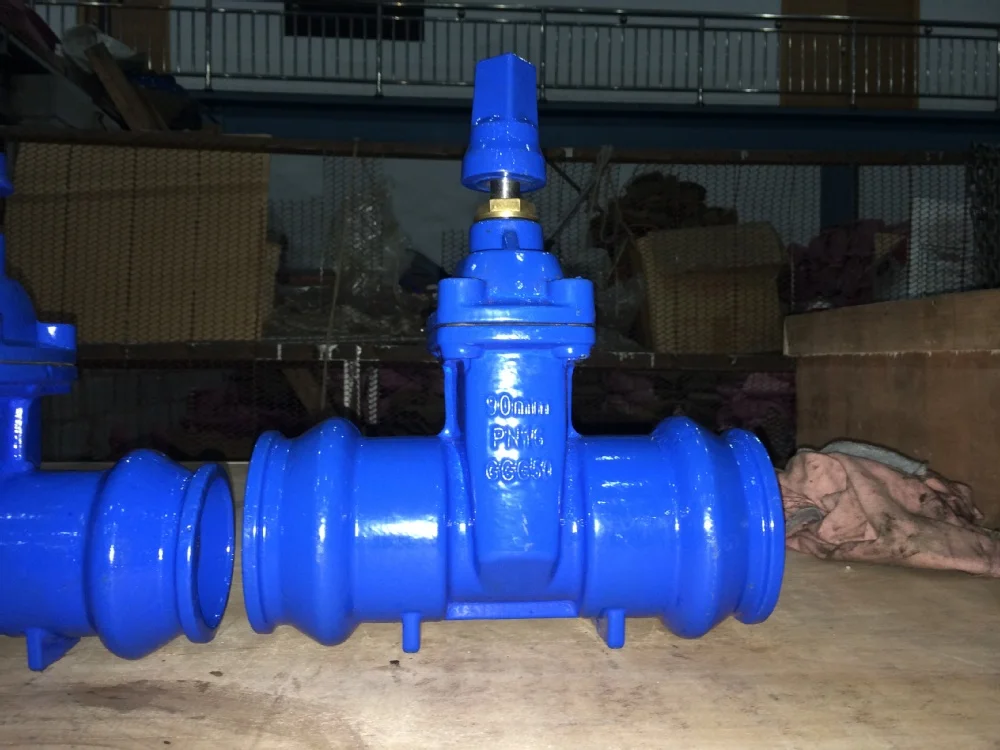 Socket end gate valve with stem cap, Size 110mm, View Socket end gate