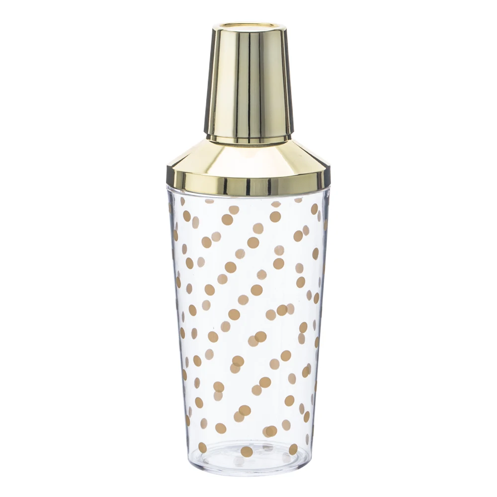 Factory stock BPA FREE AS glittered plastic hand shaker with private label