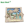 Double wooden refrigerator magnet stickers message leave vacation memory