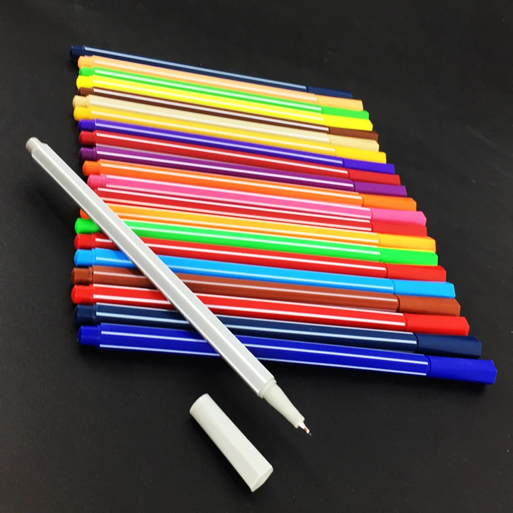 0.4 Mm 24/36/60/100Pcs Colors Fineliner Color Pen Set, 0.38 mm