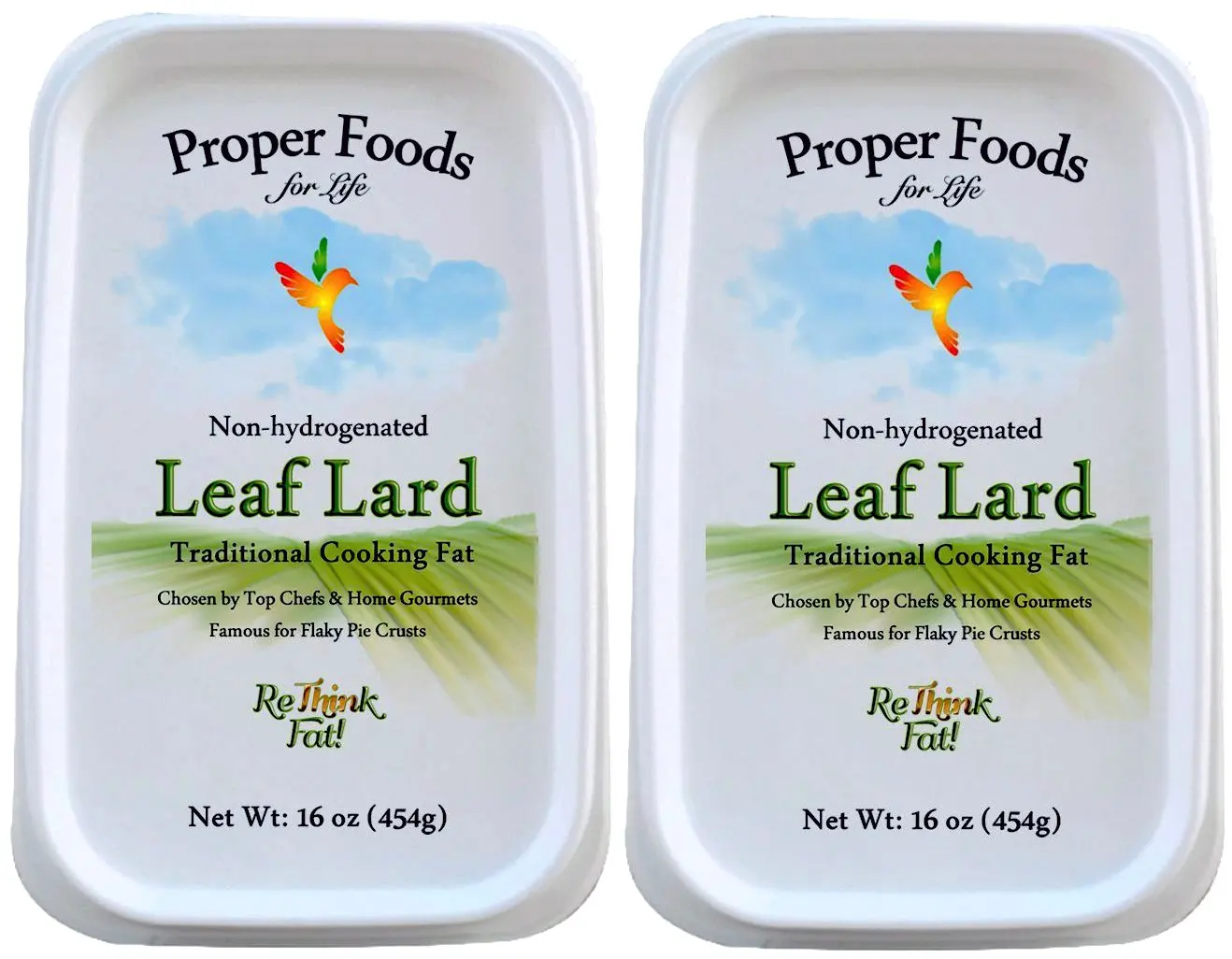 Non premium. Lard food.