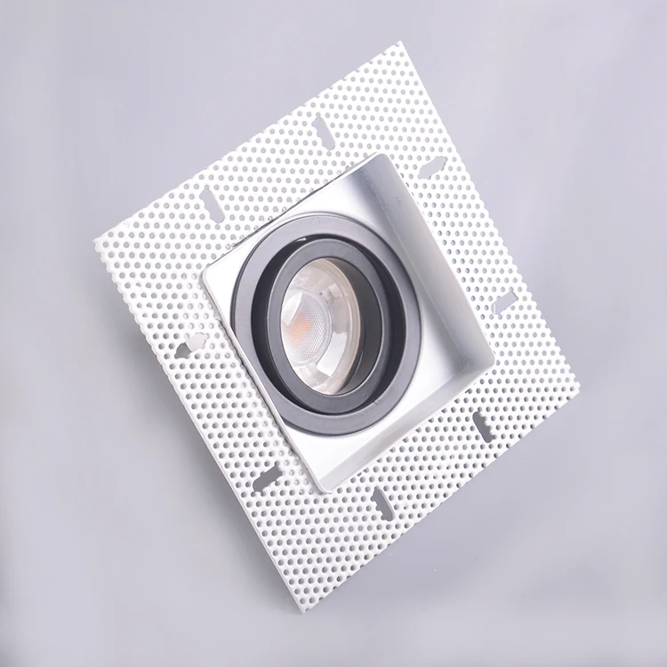 Mr16 Gu10 Ceiling Grille Lamp Cutting 80mm Recessed Adjustable Square