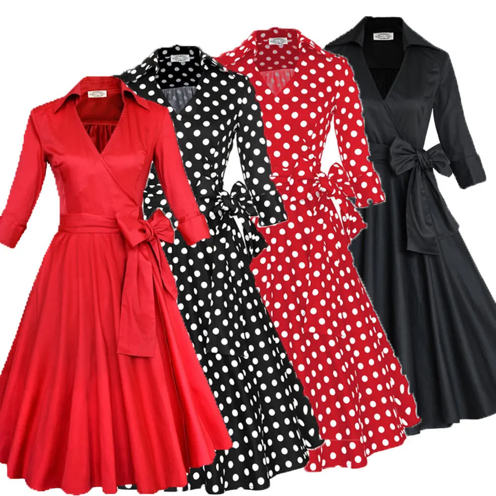 50s polka dot dresses