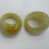 15-20 mm diameter 15 and 20 mm height or customized Hard Yellow Jade high finger ring