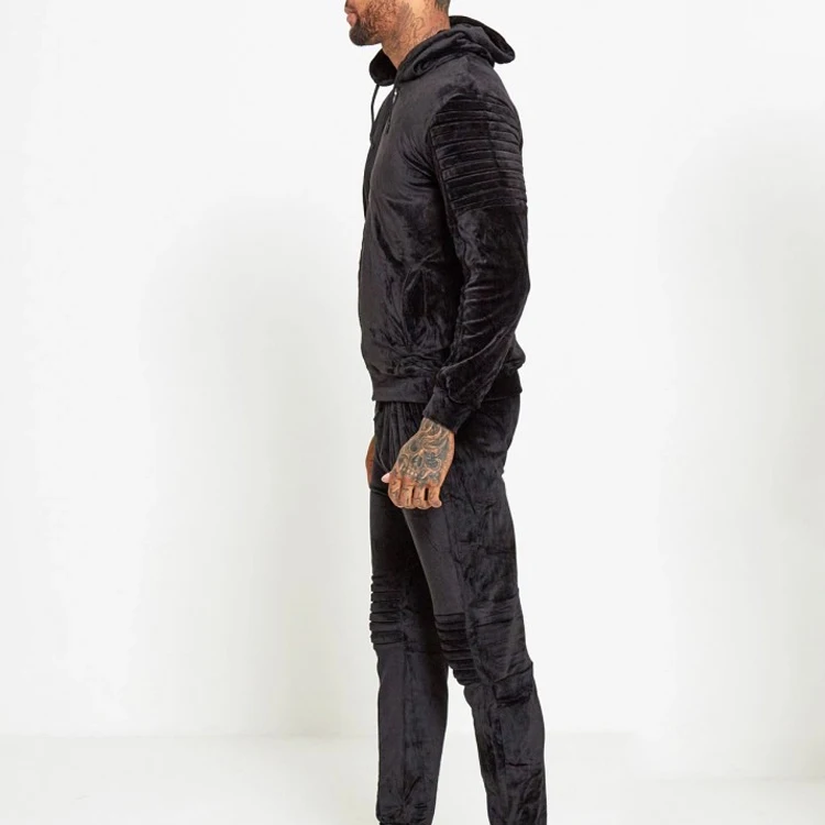 black fitted tracksuit