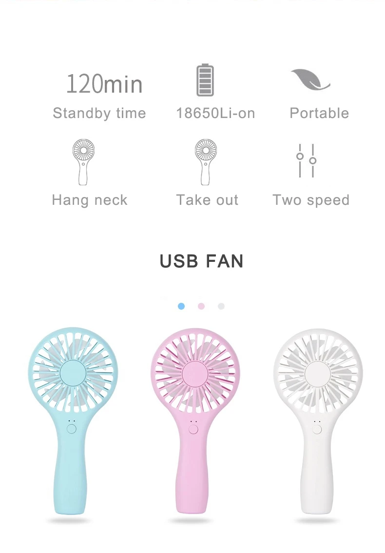 Custom Electrical Portable Handheld Mini Usb Fan with Mobile Phone Charge for Travel