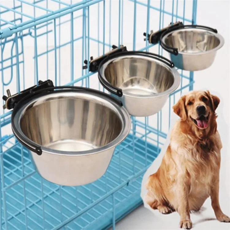 Wholesale Stainless Steel Pet Bowls Hanging Cage Food Dog Bowl Buy