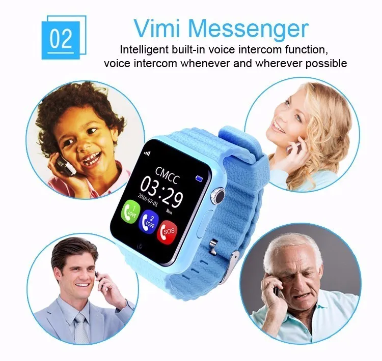 Children V7K Smat Watch MTK2503 GPS Touch Screen Google Map SOS Button Watch For Child GPS Locator Watch