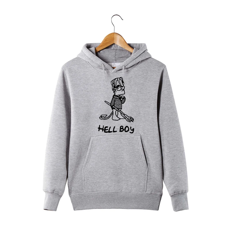 qianchuangyuan Unisex Lil Peep Hellboy Felpa con Cappuccio Manica Lunga Casual Pullover Hoodie Uomo Donna Inverno Stampata Giacca