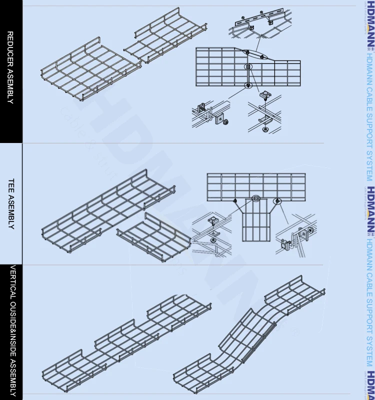 Wire Mesh Cable Tray  Cable Tray Support - HDmann Cable