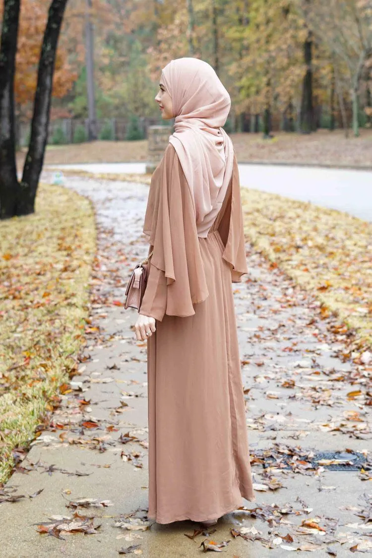 Abaya Maxi Dress New Trendy Maxi Burka Abaya Muslim Women Daily Cape Dress 