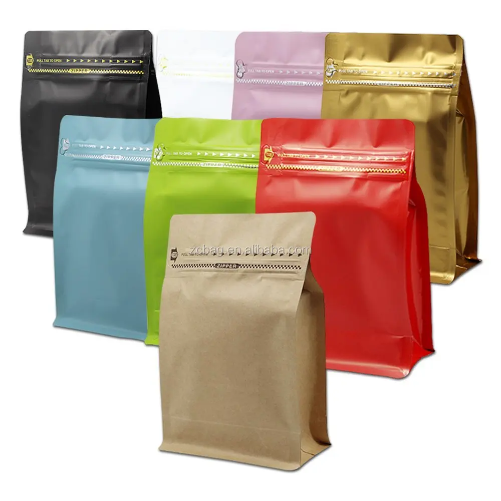 250g Custom Printed Kraft Resealable Mylar Foil Zip Lock Flexible Flat Bottom Pouch Snack Green