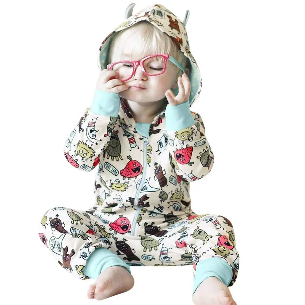 Memela Baby Clothes,Toddler Infant Baby Girls Boys Cartoon Rabbit Ear Hooded Romper Jumpsuit Outfits