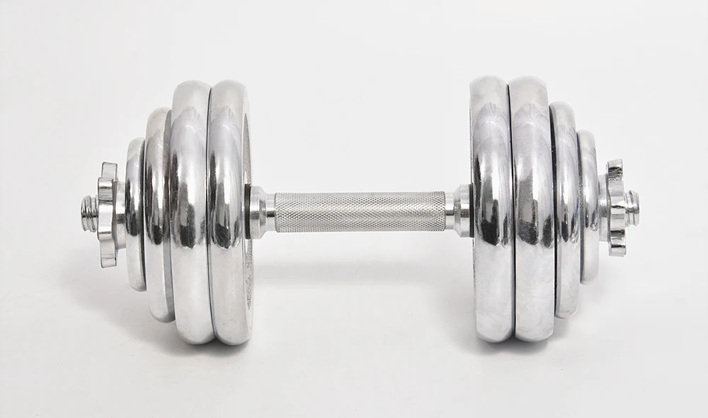 Bodybuilding Gym Dumbbells Set For Sale Chrome Steel Adjustable