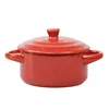 Ceramic Mini Milk Cookware Pot With Lid Glazed Ceramic Cooking Pot