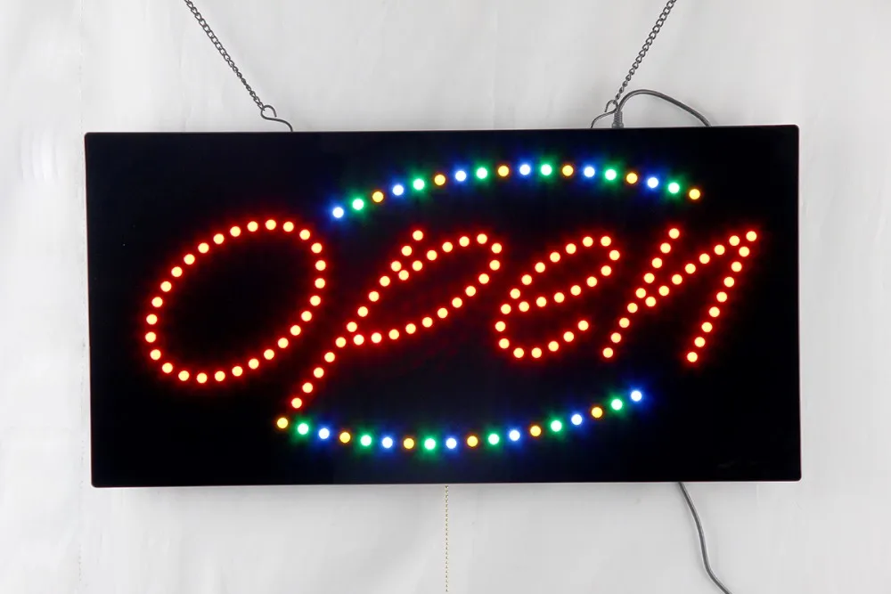 12x24 Inches Led Open Sign,Shining Led Open Sign With Animation,Hot