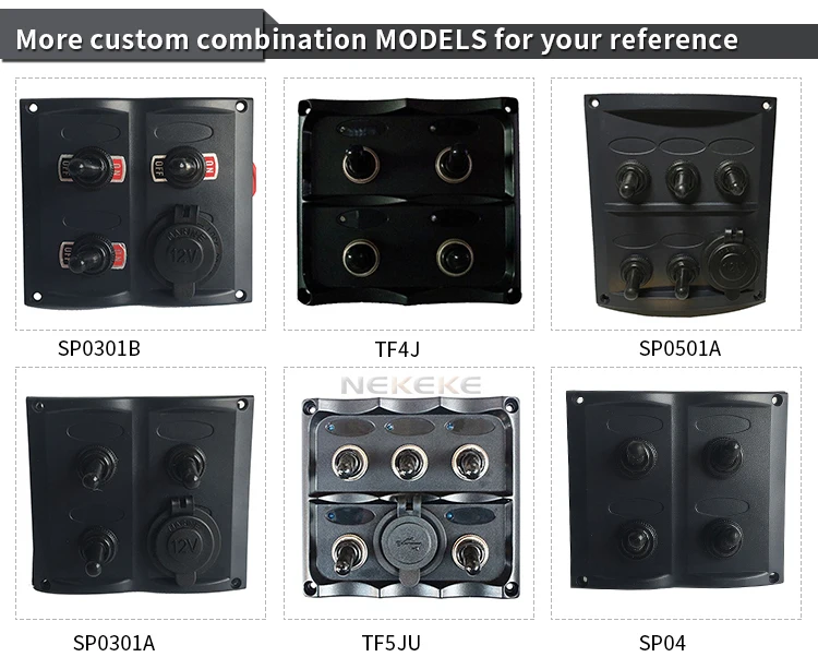 6 GANG 12V circuit breaker jeep boat rocker touch panel switch