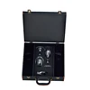 Luxury black leather red wine 2 bottle packing gift box wholesale custom wine presentation packaging storage box with glass