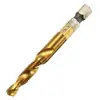 Hex shank HSS4341 Titanium finish combined thread tap and drill bit tools M3 M4 M5 and UNC UNF