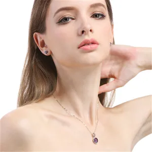 Factory supply jewelry cross evil large planet shape amethyst pendants crystal pendant