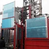 construction hoist with mast section for building / chimney / tower / bridge