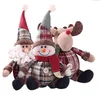 Three Patterns Hot Selling Cute Santa Snowman Deer Shaped Doll ChristmasFestival Gift Doll Christmas Tree Hanging Ornament