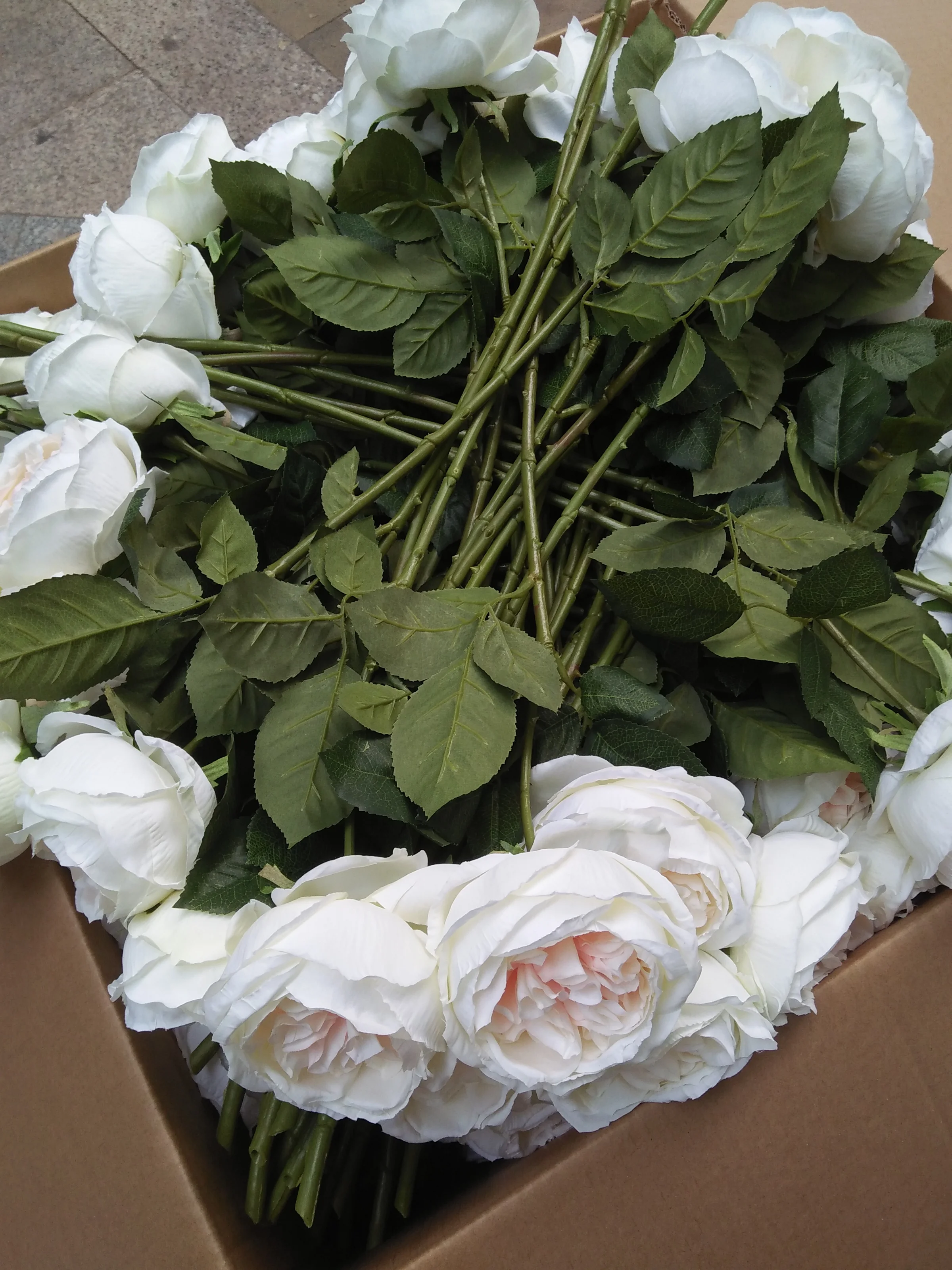 Wholesale Long Stem Silk Artificial Austin David Roses For Wedding