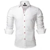 Fashion Solid Slim Fit 100% Cotton Long Sleeve Male Shirt Casual Formal Custom Men Shirts Tops