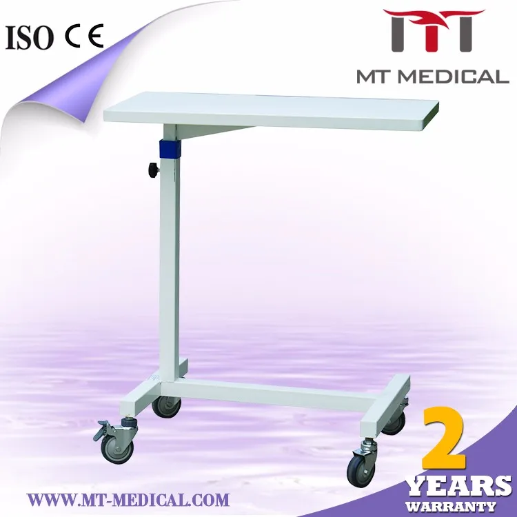 Hospital overbed table stainless steel medical mayo trolley food trolley